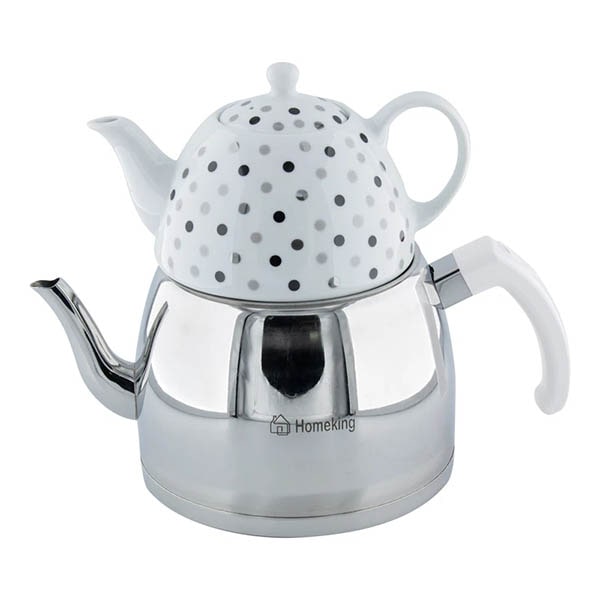 کتری سفید-min ست کتری و قوری هوم کینگ مدل 20098