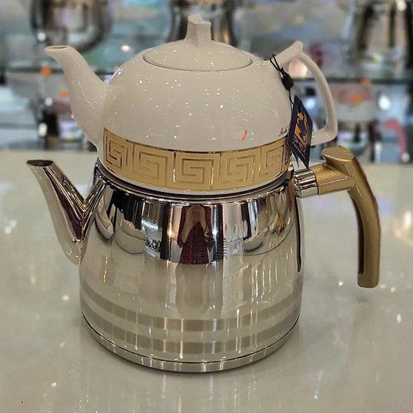 ست کتری و قوری برند FR طرح ورساچه طلایی