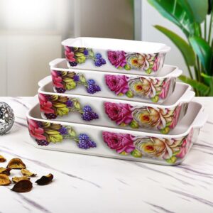 تابه چینی 4 تایی گلدار هوم راس کد 2