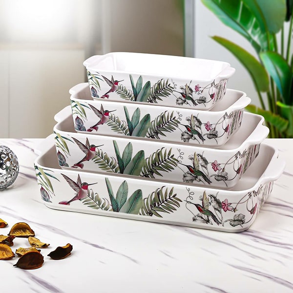 تابه چینی 4 تایی گلدار هوم راس کد 3