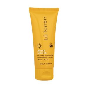 کرم ضد آفتاب بی‌رنگ لافارر، SPF 50، مناسب پوست چرب و آکنه‌دار و حجم 40 میلی‌لیتر