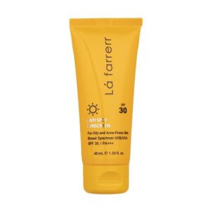 کرم ضدآفتاب و ضدلک بی‌رنگ لافارر مدل SPF30، مناسب پوست‌های چرب