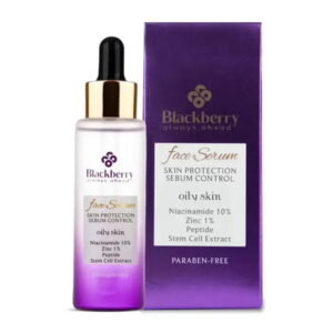 سرم صورت بلک بری حاوی 10% نیاسینامید و زینک مناسب پوست چرب