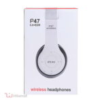 هدفون بلوتوثی مدل P47 رنگ سفید - Image 2