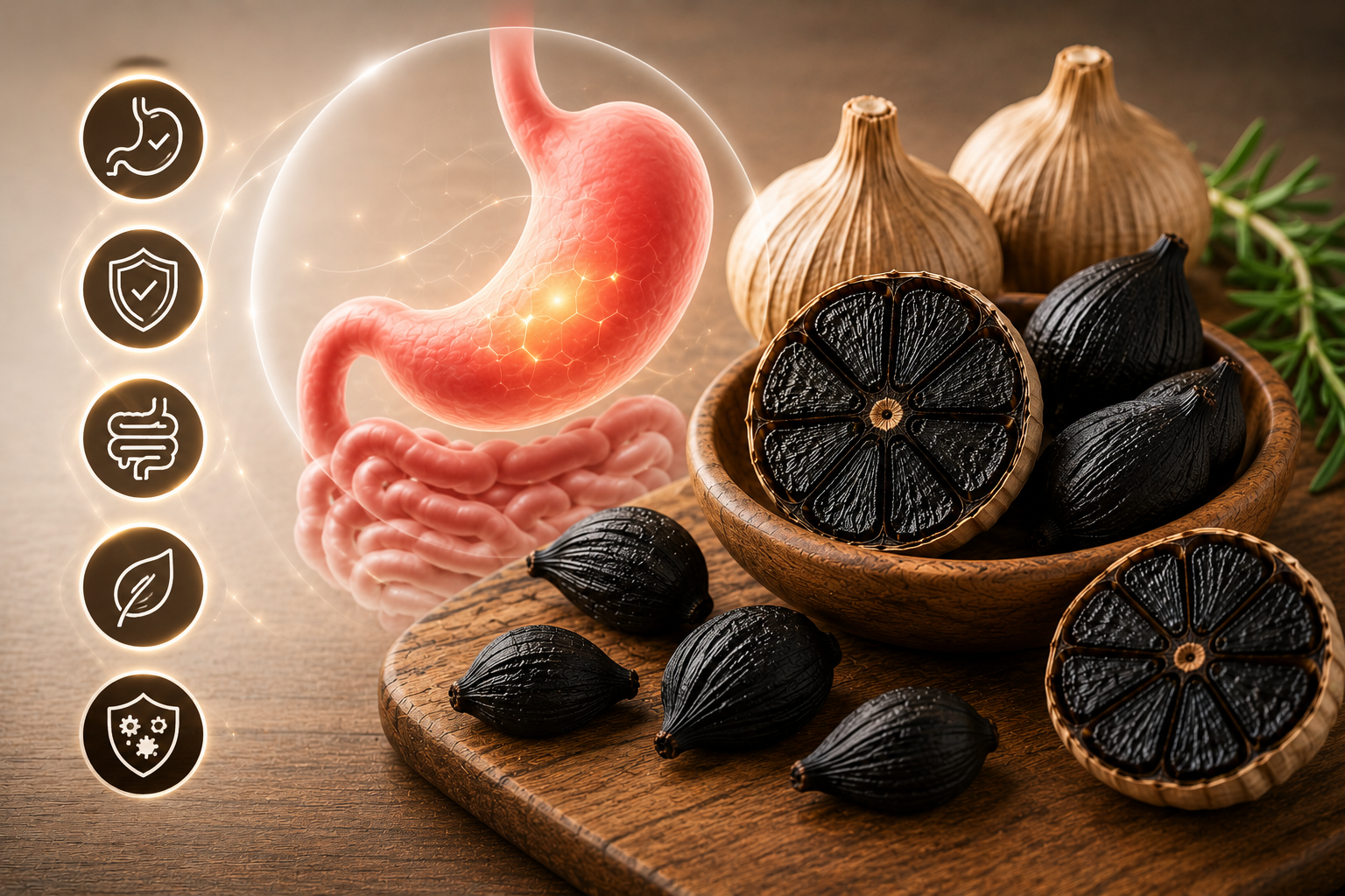 خواص سیر سیاه برای معده