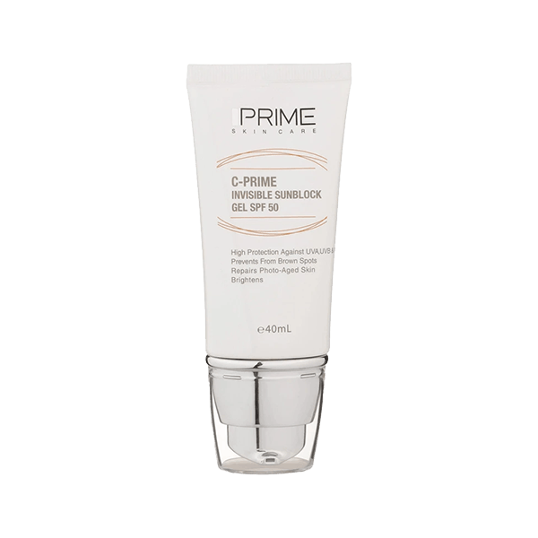 ژل ضدآفتاب بی‌رنگ پرایم SPF50 مدل C-Prime مناسب برای انواع پوست
